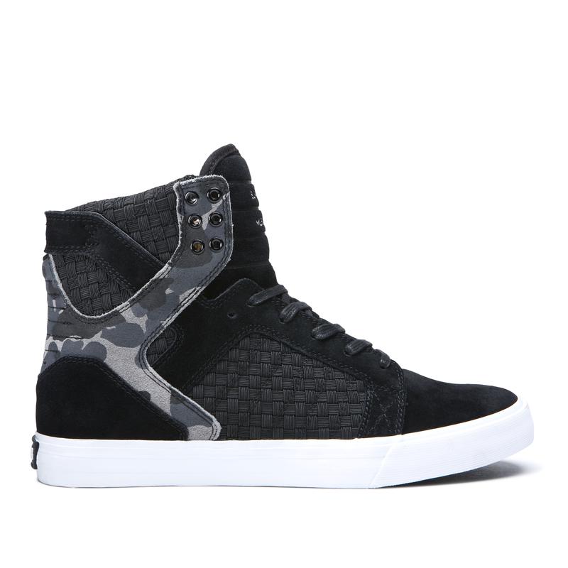 Buty Supra SKYTOP - Sneakersy Wysokie Damskie - Czarne / Camo (TMYG-92347)